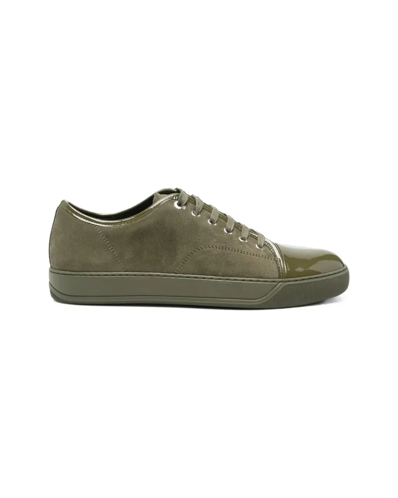 Lanvin Patent-leather Cap-toe Sneakers Green