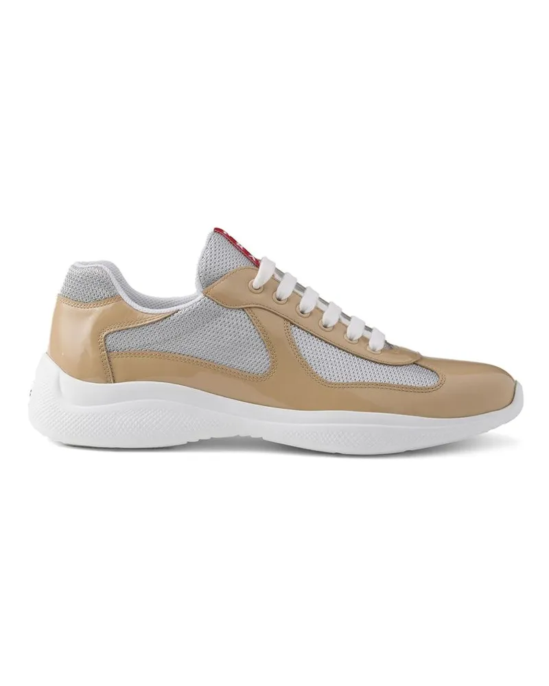 Prada America's Cup Logo-patch Sneakers Neutrals