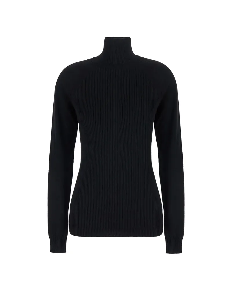Moncler Ribbed-knit Roll-neck Sweater Black