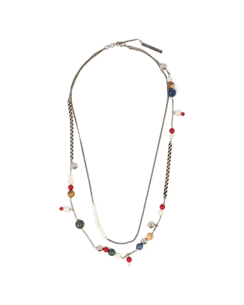 Dries van Noten Double-chain Necklace Silver