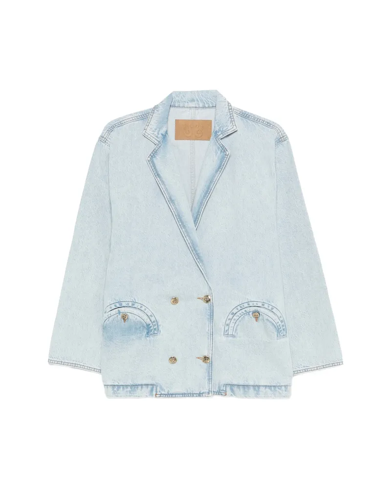 Blazé Milano Nariida Double-breasted Pocket Blazer Blue