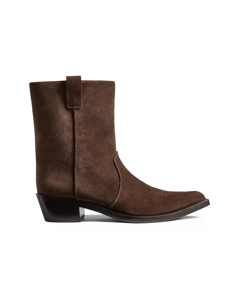 KHAITE Clive Ankle Boots Brown