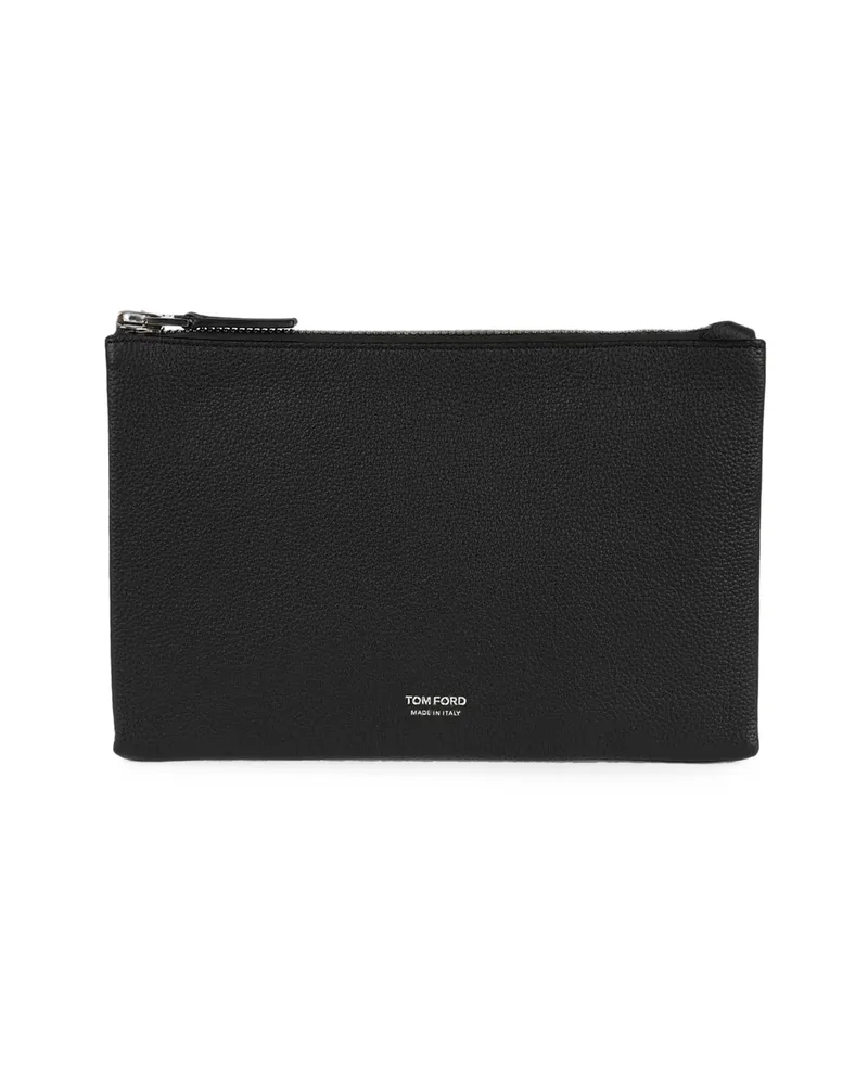 Tom Ford Leather Clutch Bag Black