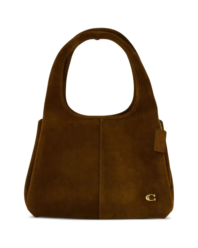 Coach Lana Top-handle Suede Shoulder Bag Brown
