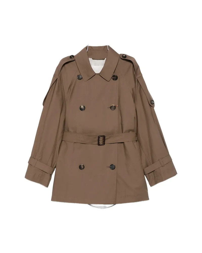 Max Mara Double-breasted Belted Coat Brown