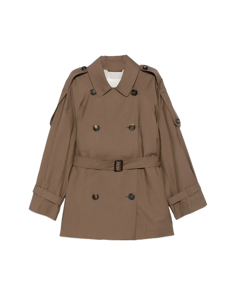 Max Mara Double-breasted Belted Coat Brown