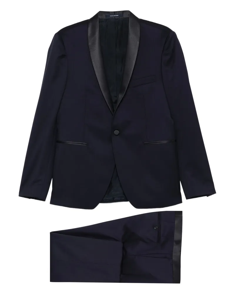 Tagliatore Shawl Collar Single-breasted Suit Black