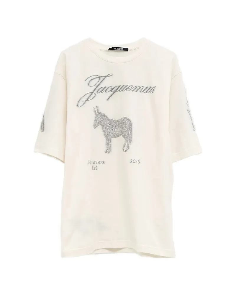 Jacquemus The Âne Graphic T-shirt Neutrals