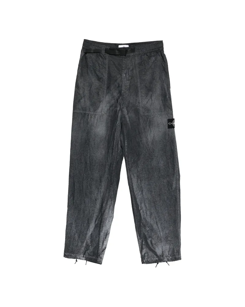 Stone Island Hand Sprayed Reflective Trousers Black