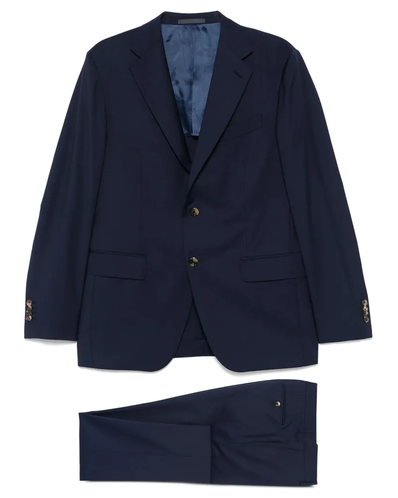Caruso Single-breasted Suit Blue