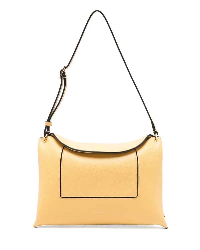 WANDLER Penelope Slouch Logo-detail Shoulder Bag Neutrals