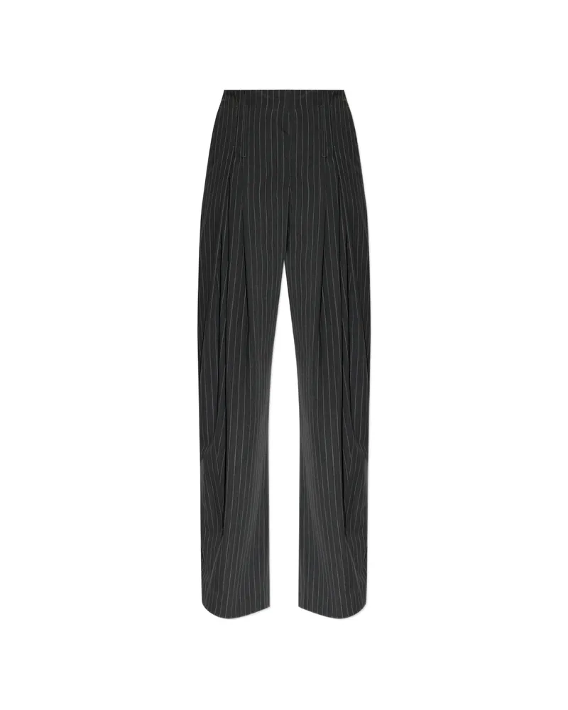 IRO Kalei Pinstripe-pattern Pleated Trousers Grey