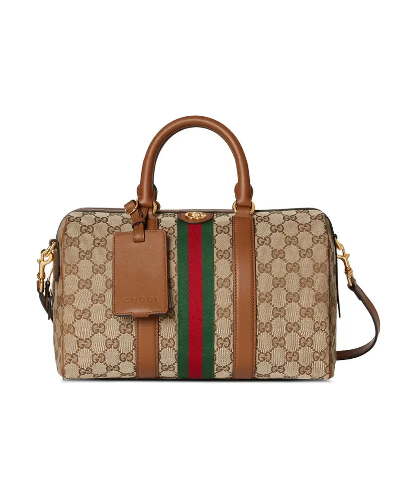 Gucci Medium Ophidia Tote Bag Neutrals