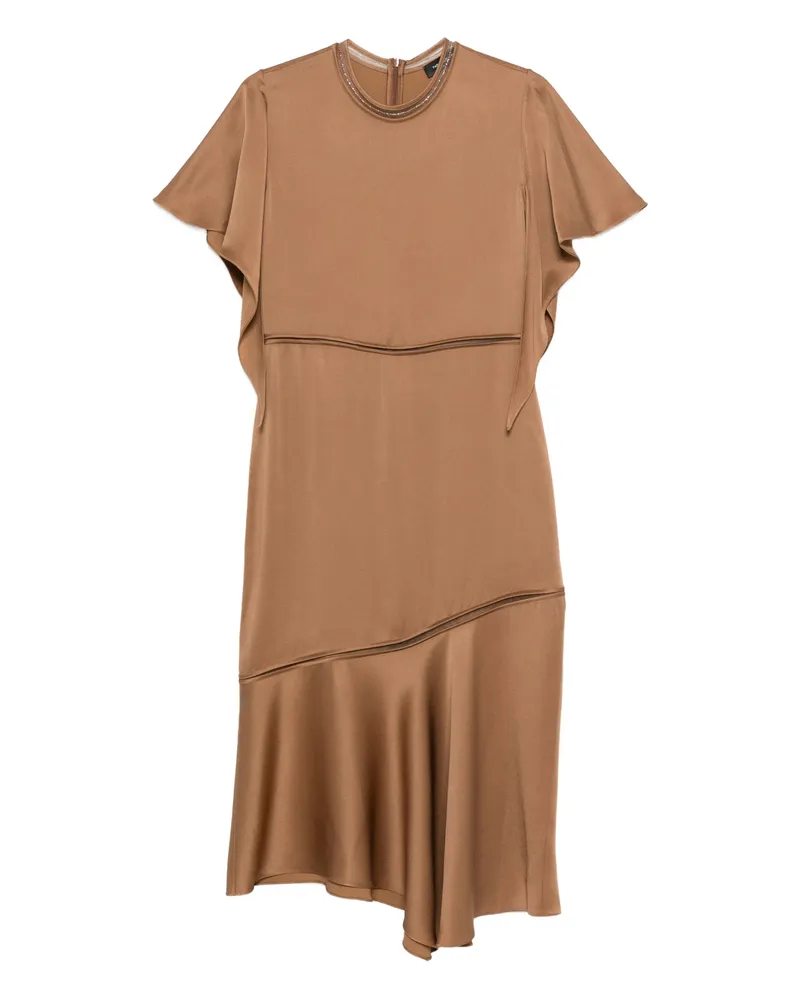 Fabiana Filippi Gathered-detail Midi Dress Brown