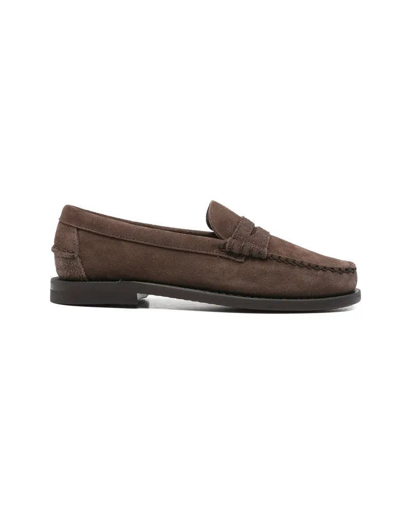 Sebago Braided Penny Loafers Brown
