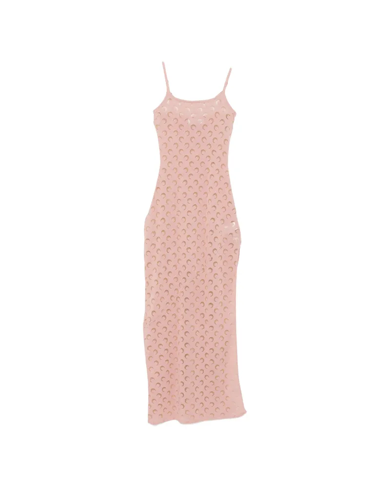 Marine Serre Crescent Moon-patterned Maxi Dress Pink
