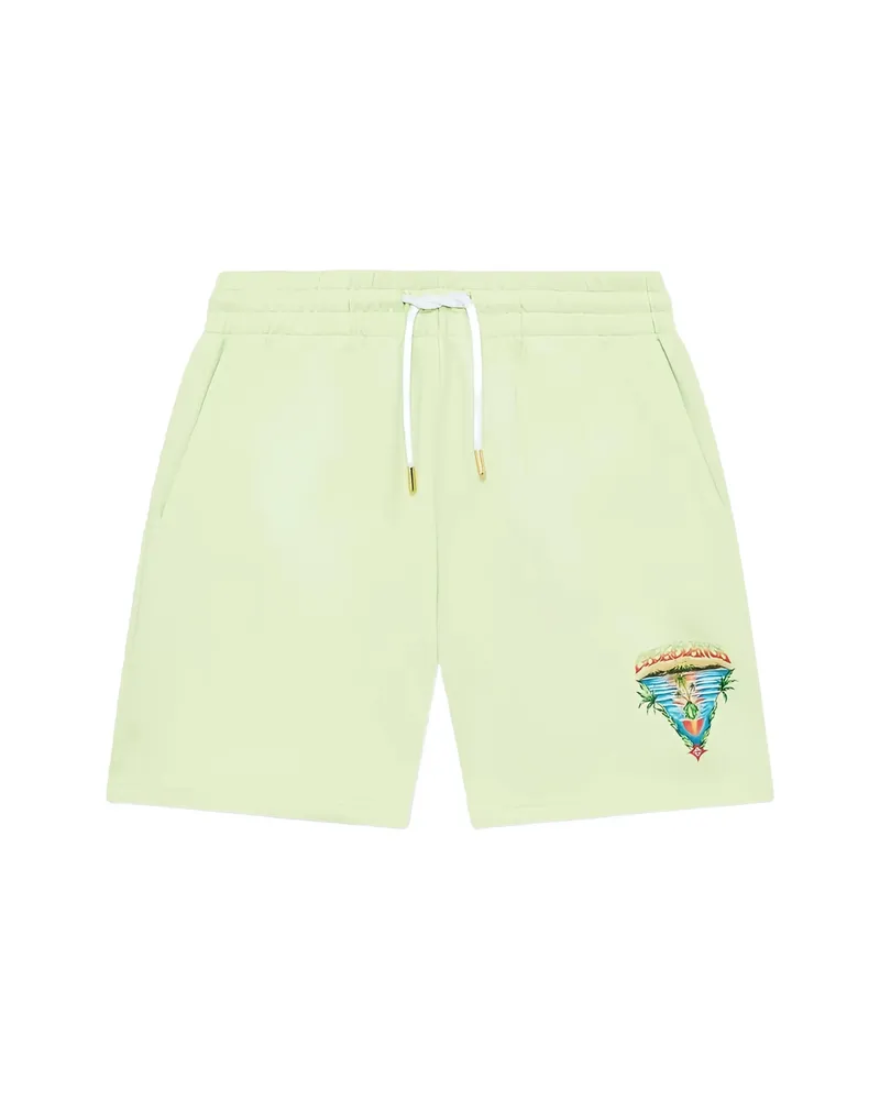 Casablanca Paris Graphic-print Shorts Green