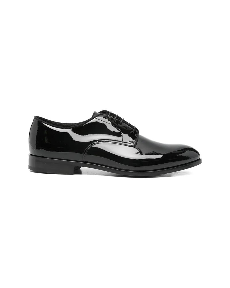 Doucal´s Patent-leather Derby Shoes Black