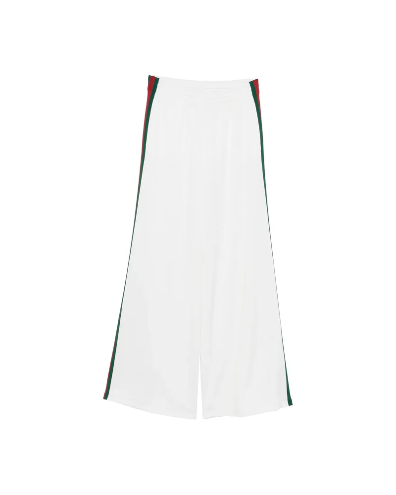 Gucci Rib Cotton Jersey Leisure Pants With Web Neutrals