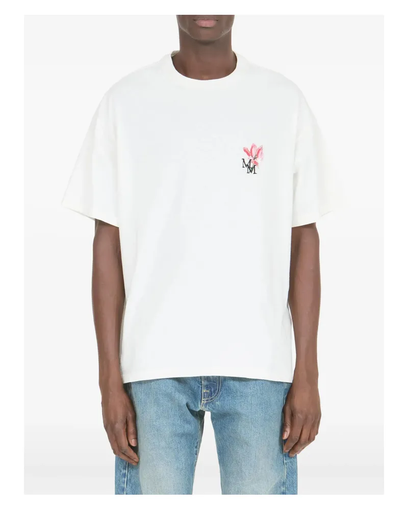 Maison Margiela Floral-logo T-shirt White