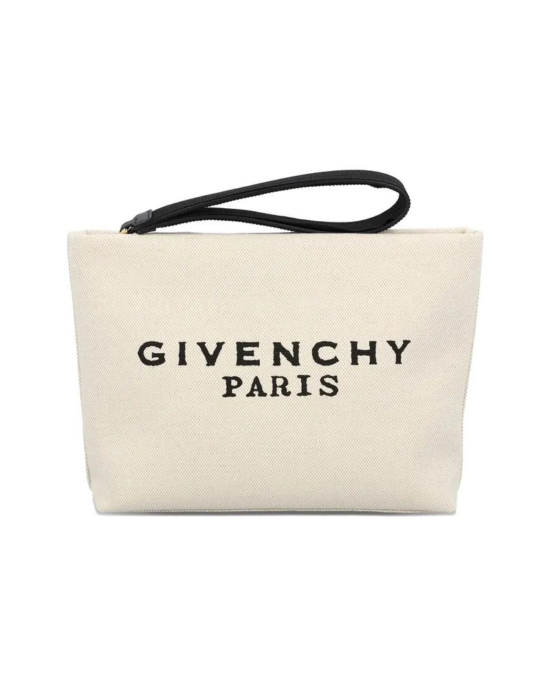 Givenchy Logo-print Clutch Bag Neutrals
