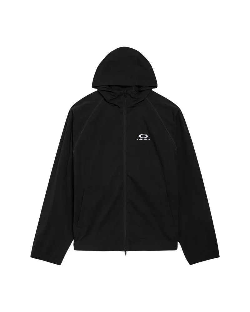 Balenciaga Hooded Jacket Black