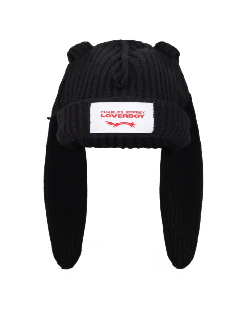 Charles Jeffrey Loverboy Chunky Rabbit Beanie Black