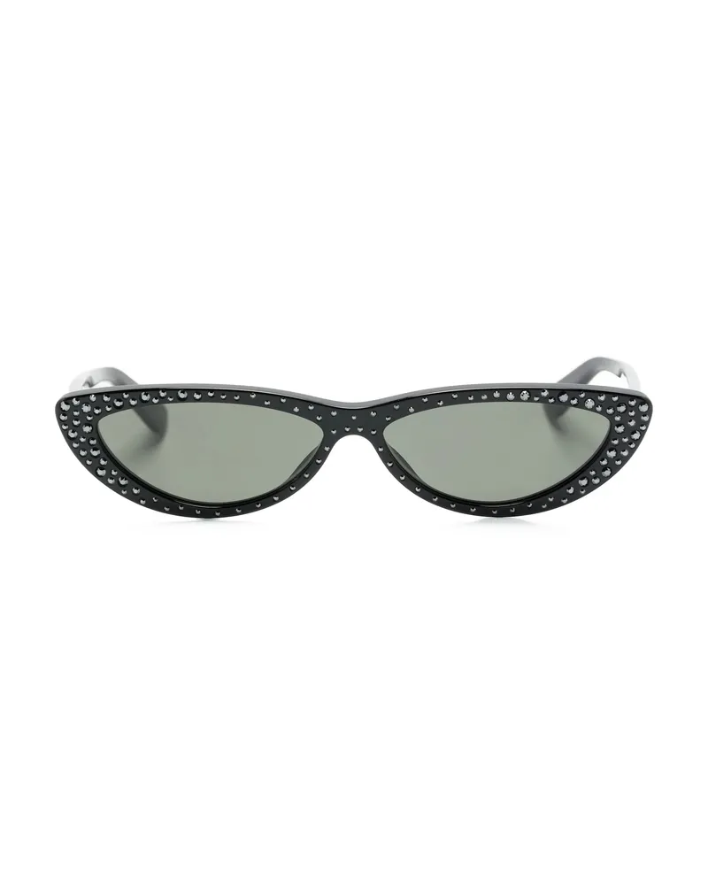 Alexander McQueen Crystal-embellished Cat-eye Sunglasses Black