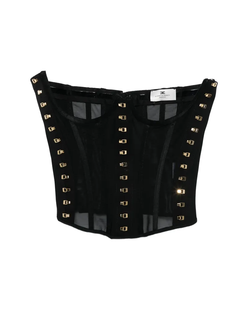 Elisabetta Franchi Metal Detail Corset Black