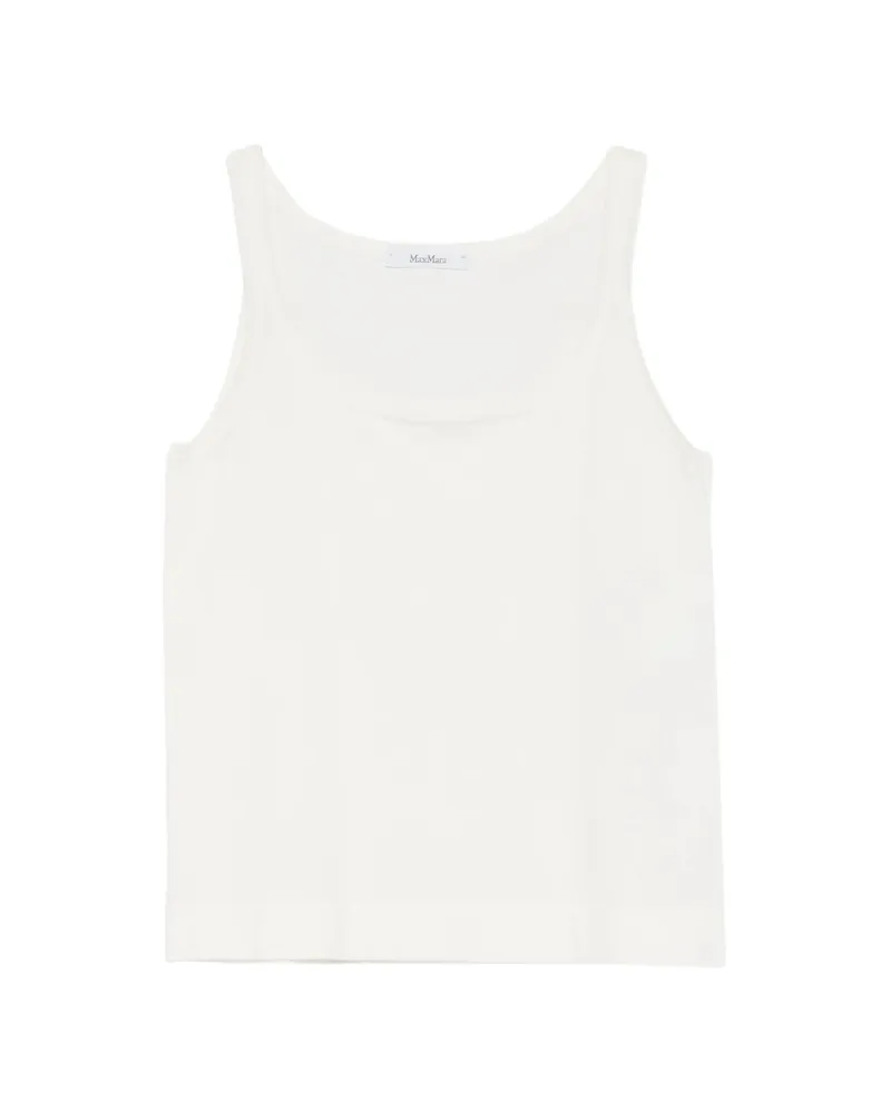 Max Mara Square Neck Vest Top White