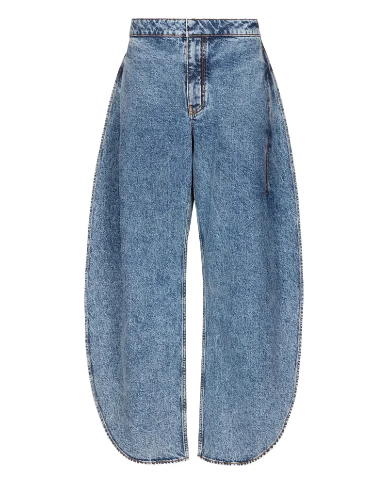 Alaïa Petal Denim Jeans Blue