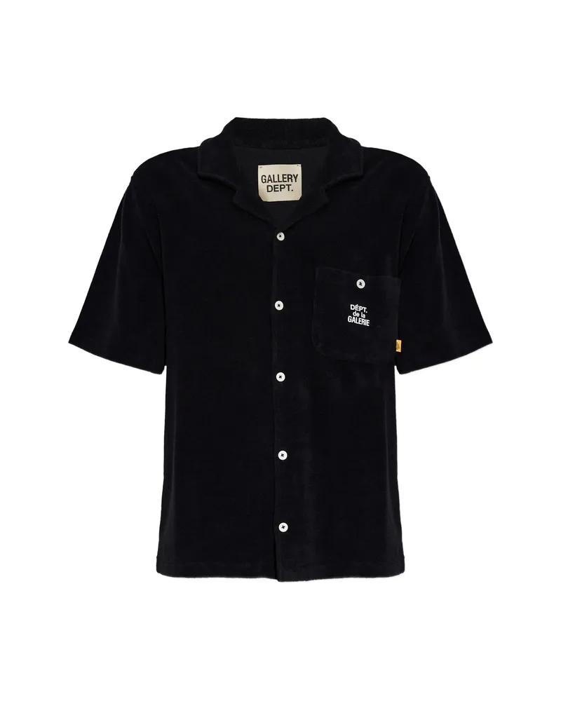 GALLERY DEPT. French Parker Logo-print Terry-cloth Shirt Black