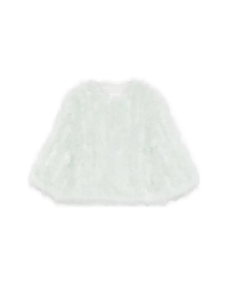 Yves Salomon Round Neck Jacket Green