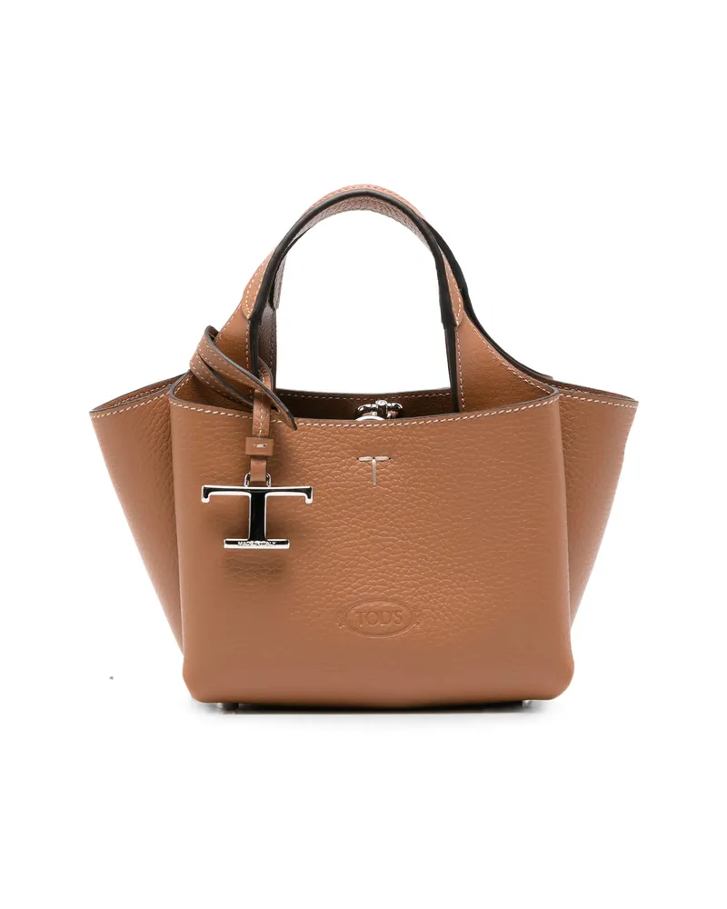 TOD'S Micro T Timeless Tote Bag Brown