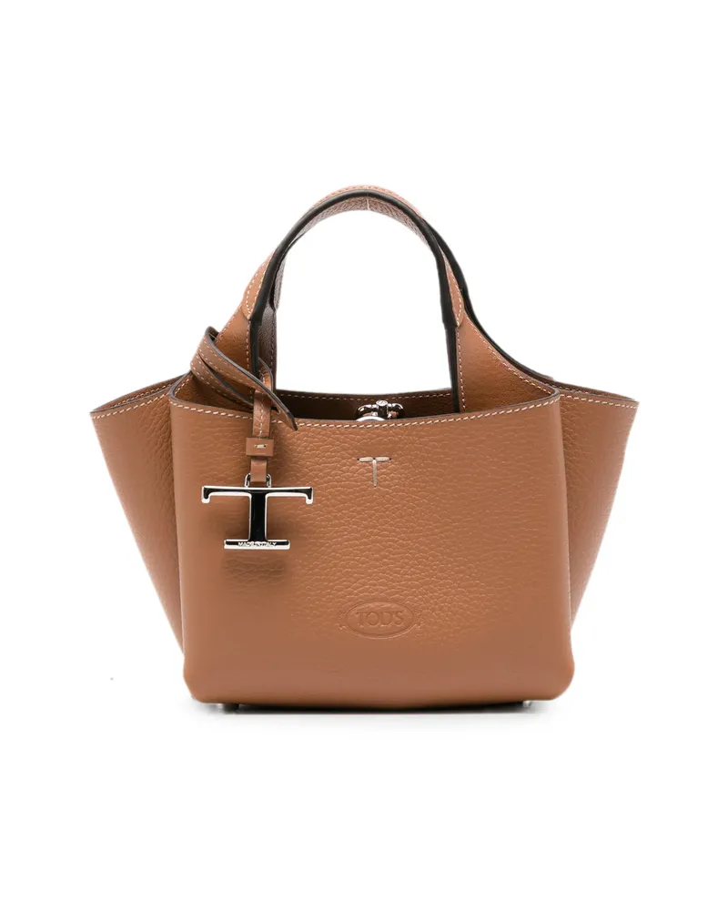 TOD'S Micro T Timeless Tote Bag Brown