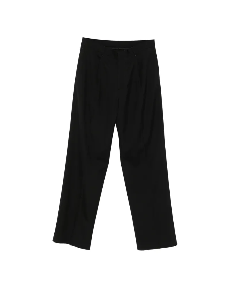 LARDINI Pleated Wide-leg Trousers Black