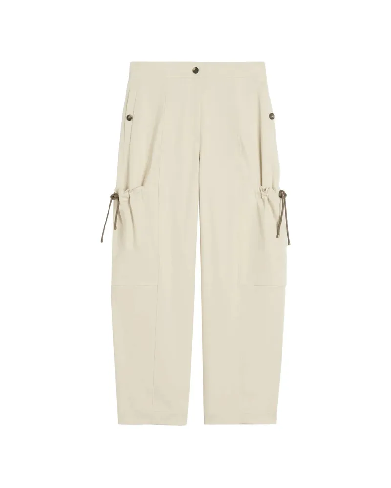 Max Mara Drawstring Pocket Trousers Neutrals