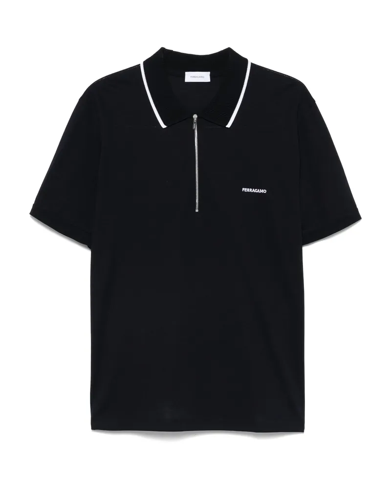 Ferragamo Cotton Polo Shirt Blue