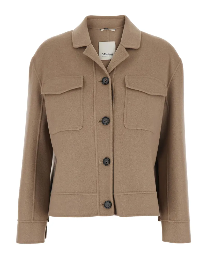 Max Mara Button Pocket Jacket Neutrals
