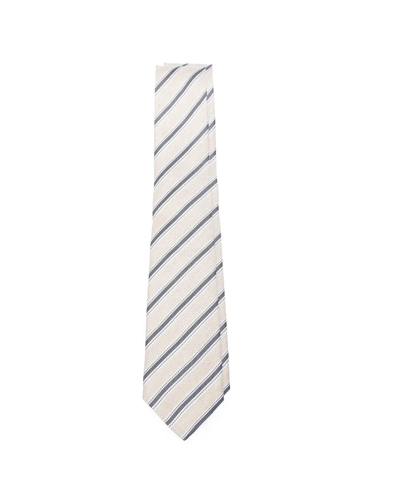 Canali Striped Tie Neutrals