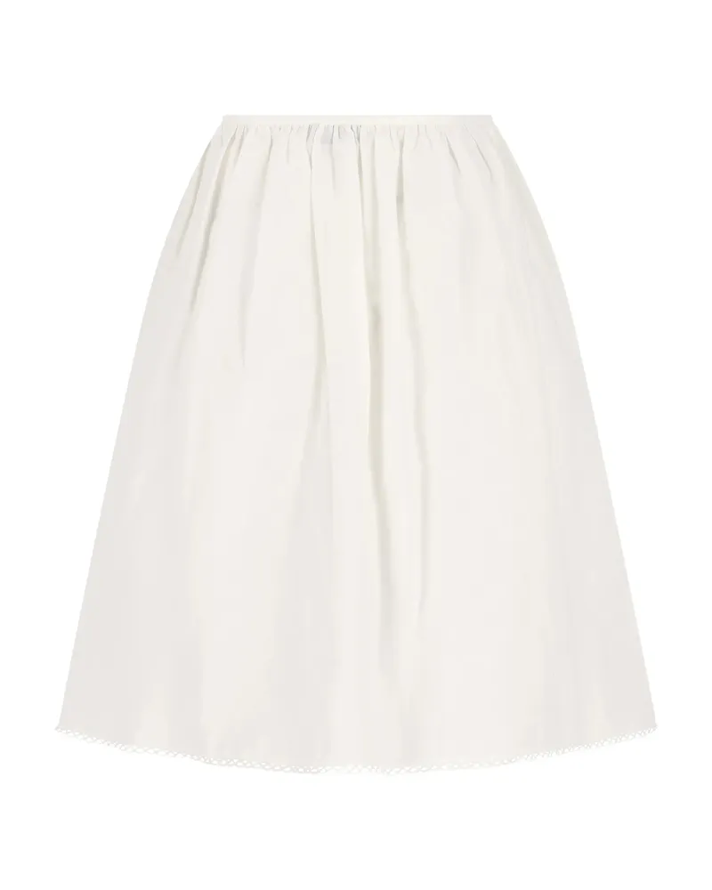 Miu Miu Flap-pocket Midi Skirt White