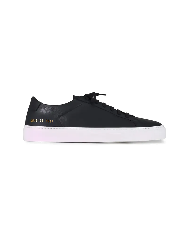 Common Projects Grained Leather Sneakers Black