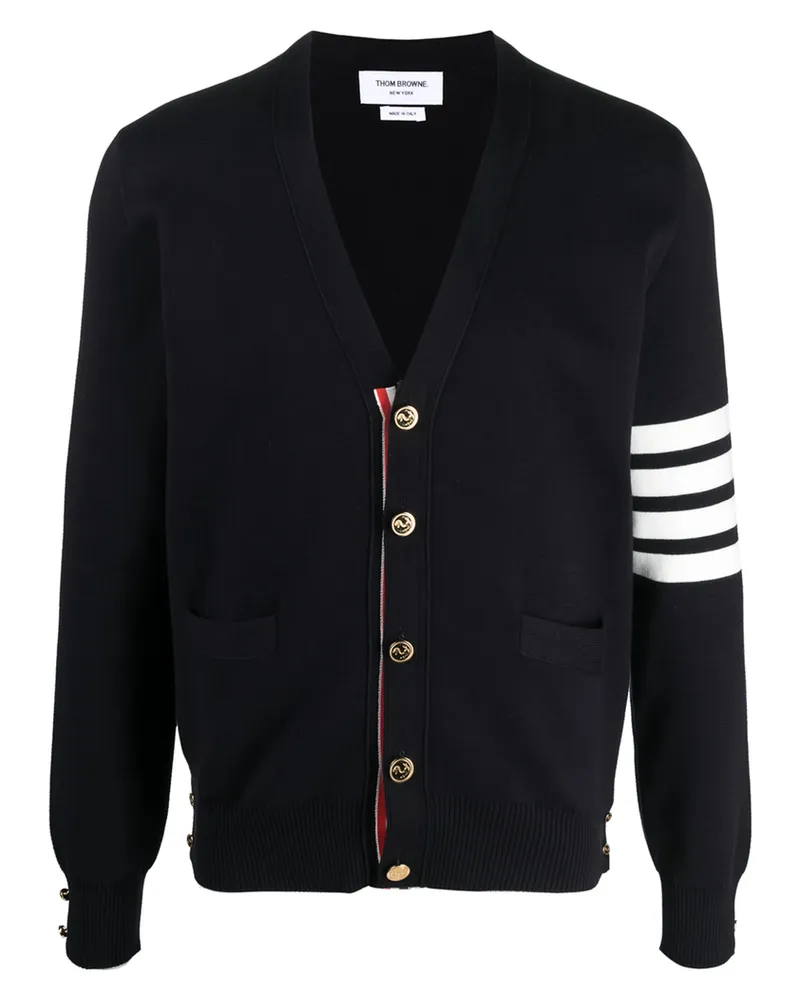 Thom Browne 4-Bar Milano Stitch Cardigan Blue