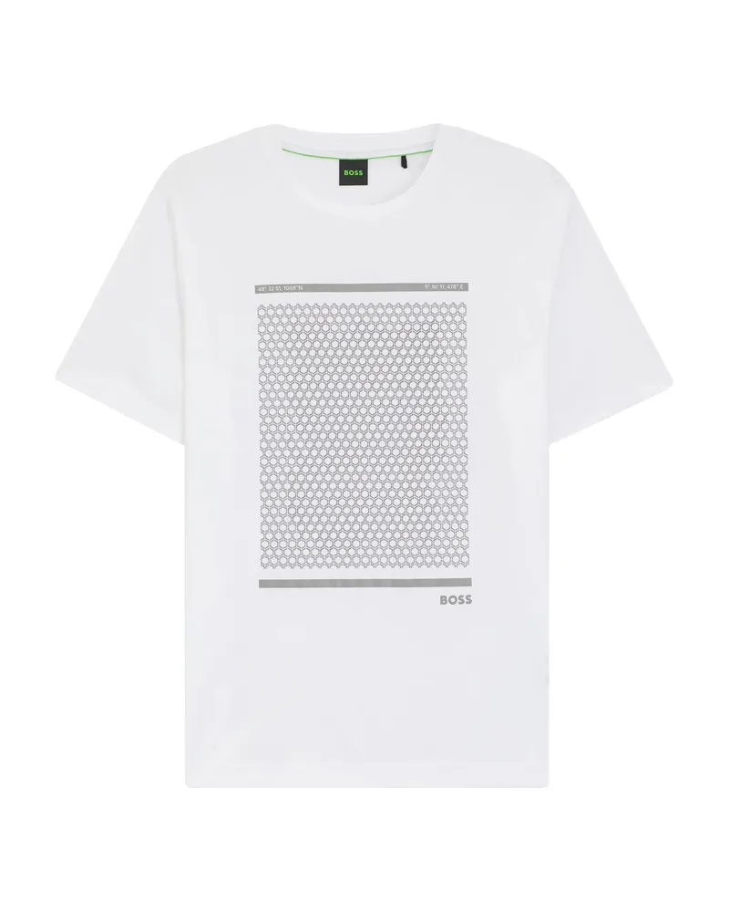 HUGO BOSS Geometric-print T-Shirt White