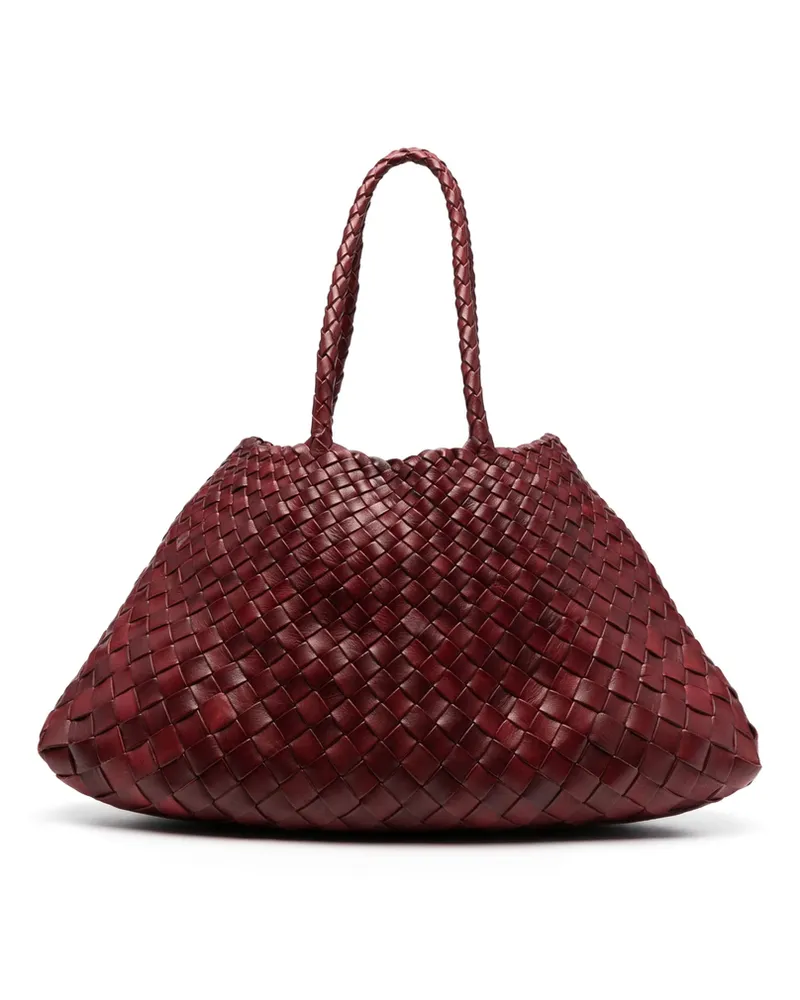 Dragon Diffusion Big Santa Croce Woven Shoulder Bag Red