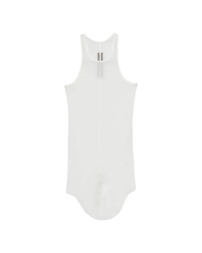 Rick Owens Ribbed-knit Tank Top White