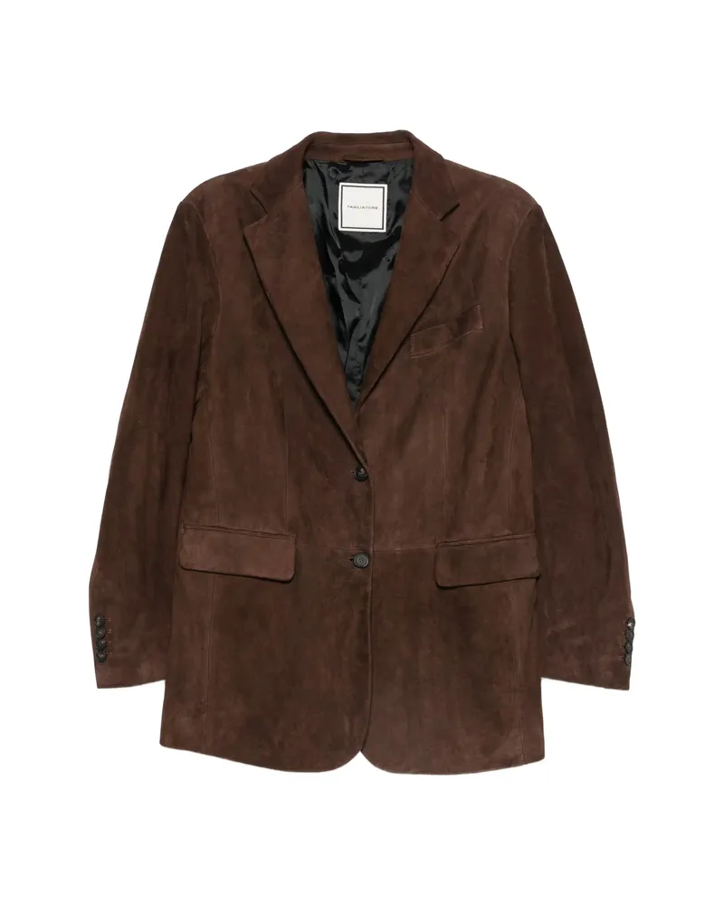 Tagliatore Cilian Suede Notched-lapels Jacket Brown