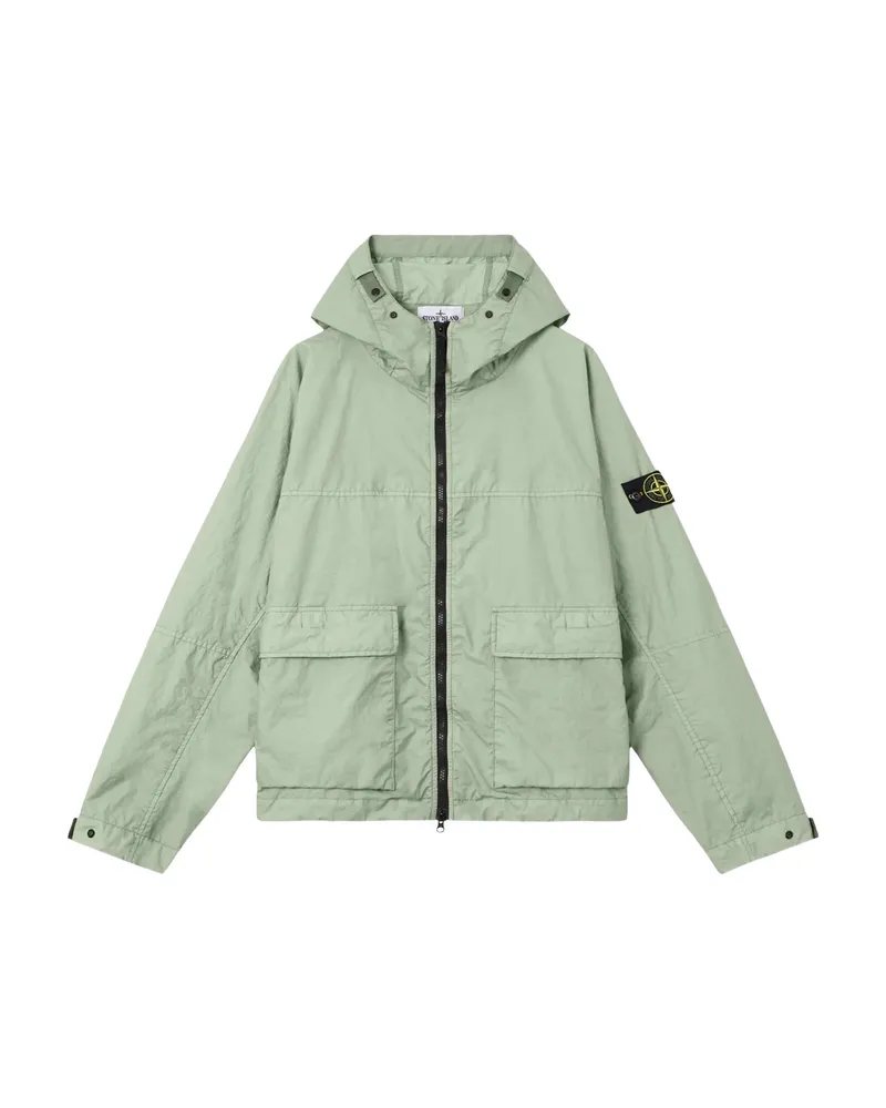 Stone Island Logo-patch Jacket Green