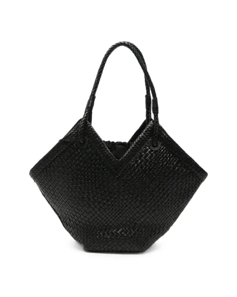 IBELIV Medium Trinity Woven-leather Tote Bag Black