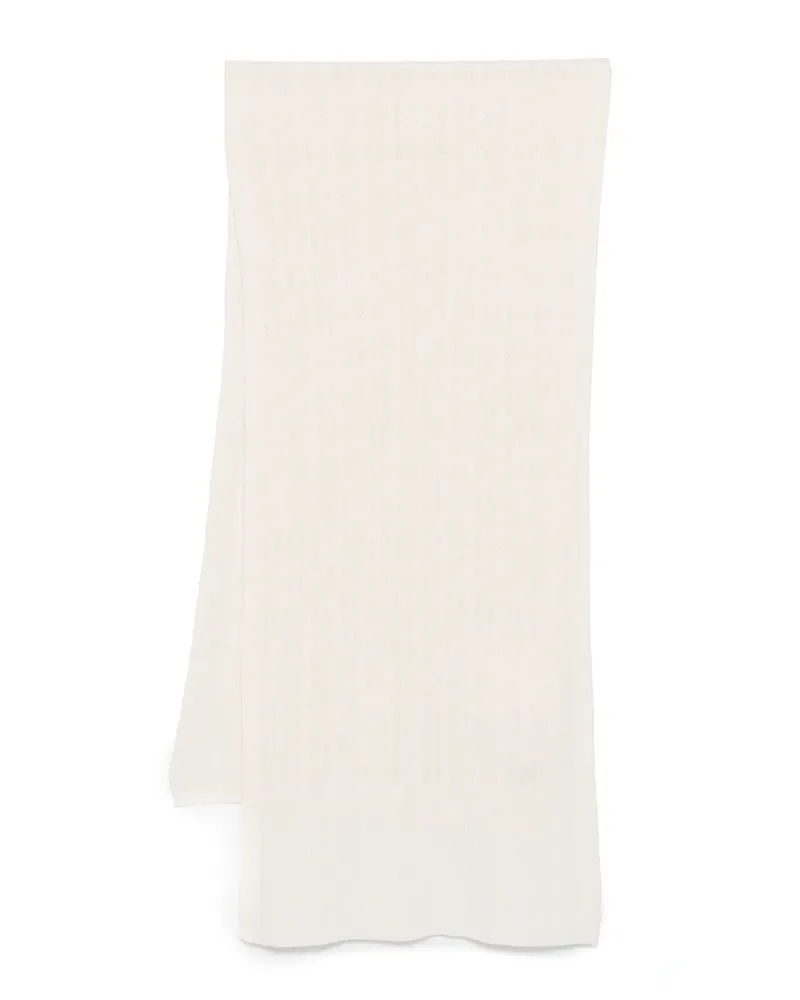 Lady Anne Cable-knit Scarf White